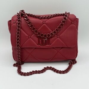 Badgley Mischka Red Quilted Crossbody Bag